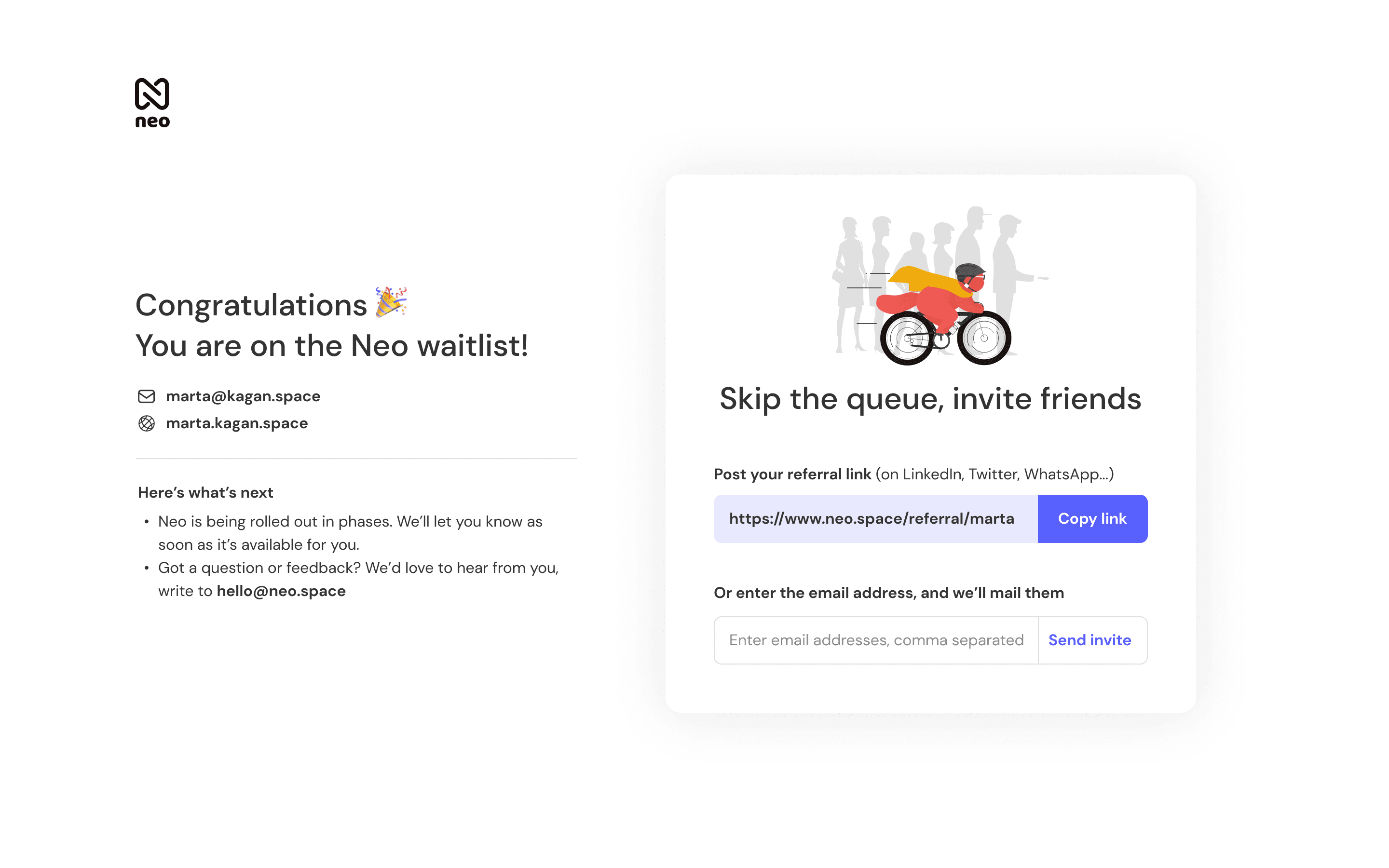 Neo Experiment 1: Name, Profession and Brand based email address