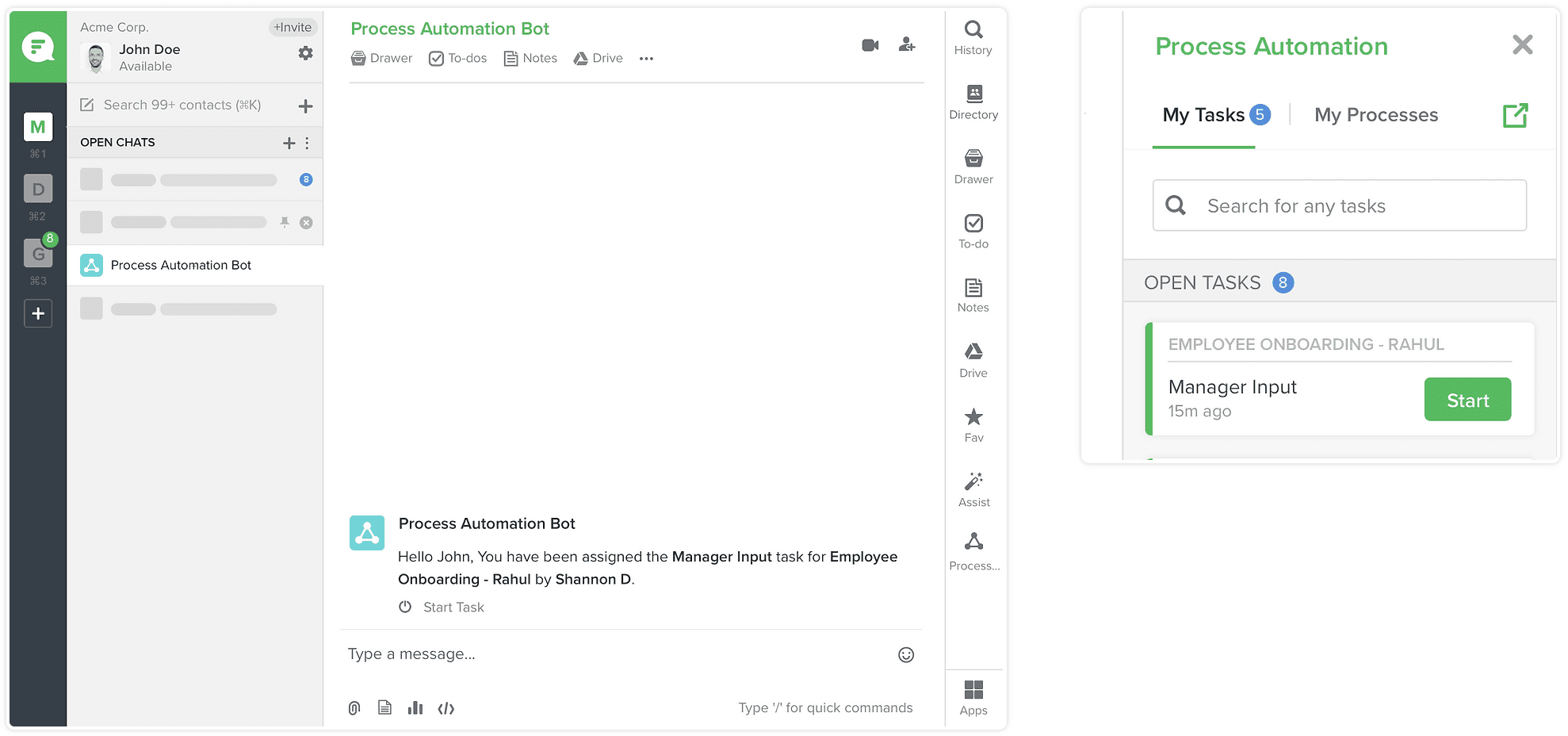 Flock Process Automation App