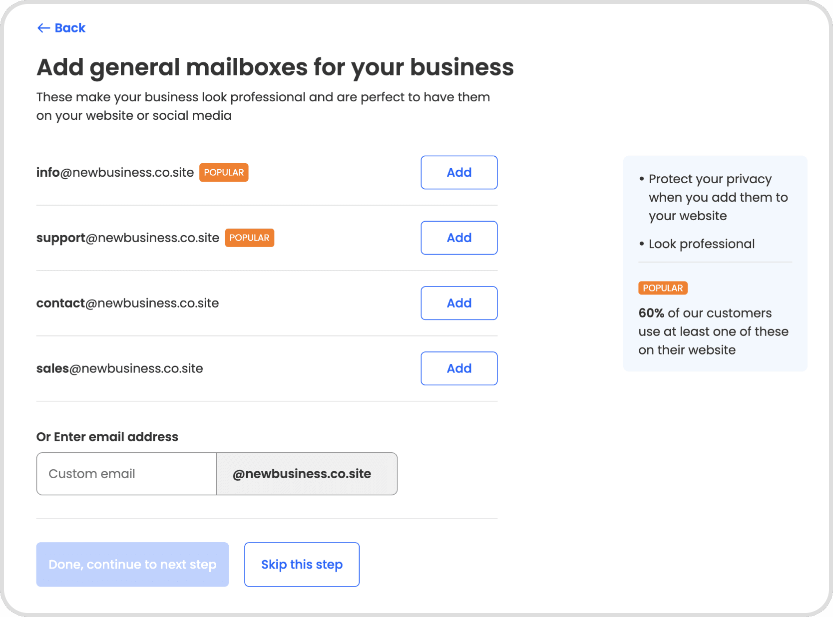 Improving Neo mailbox per order and LTV with add mailbox nudge in purchase flow