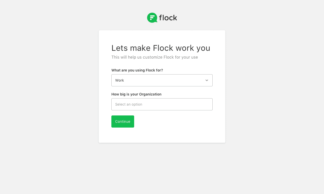 Flock Team Creation Flow