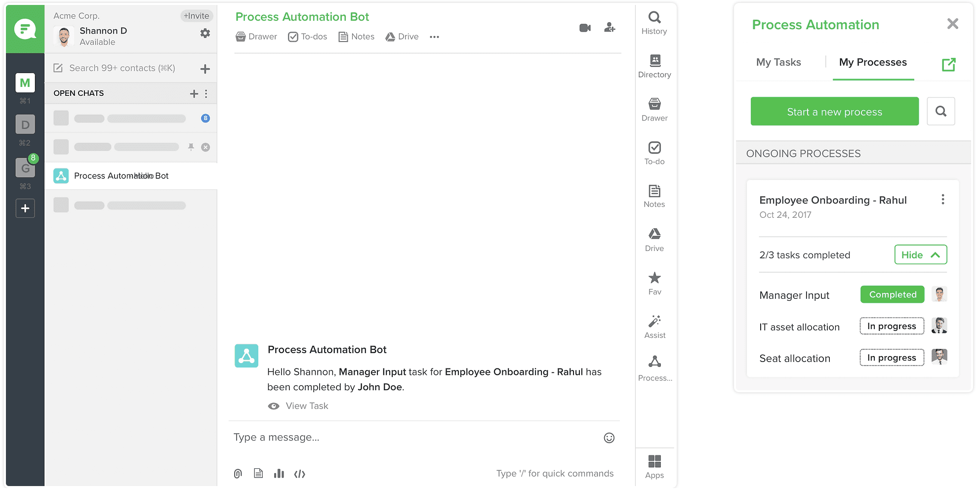 Flock Process Automation App
