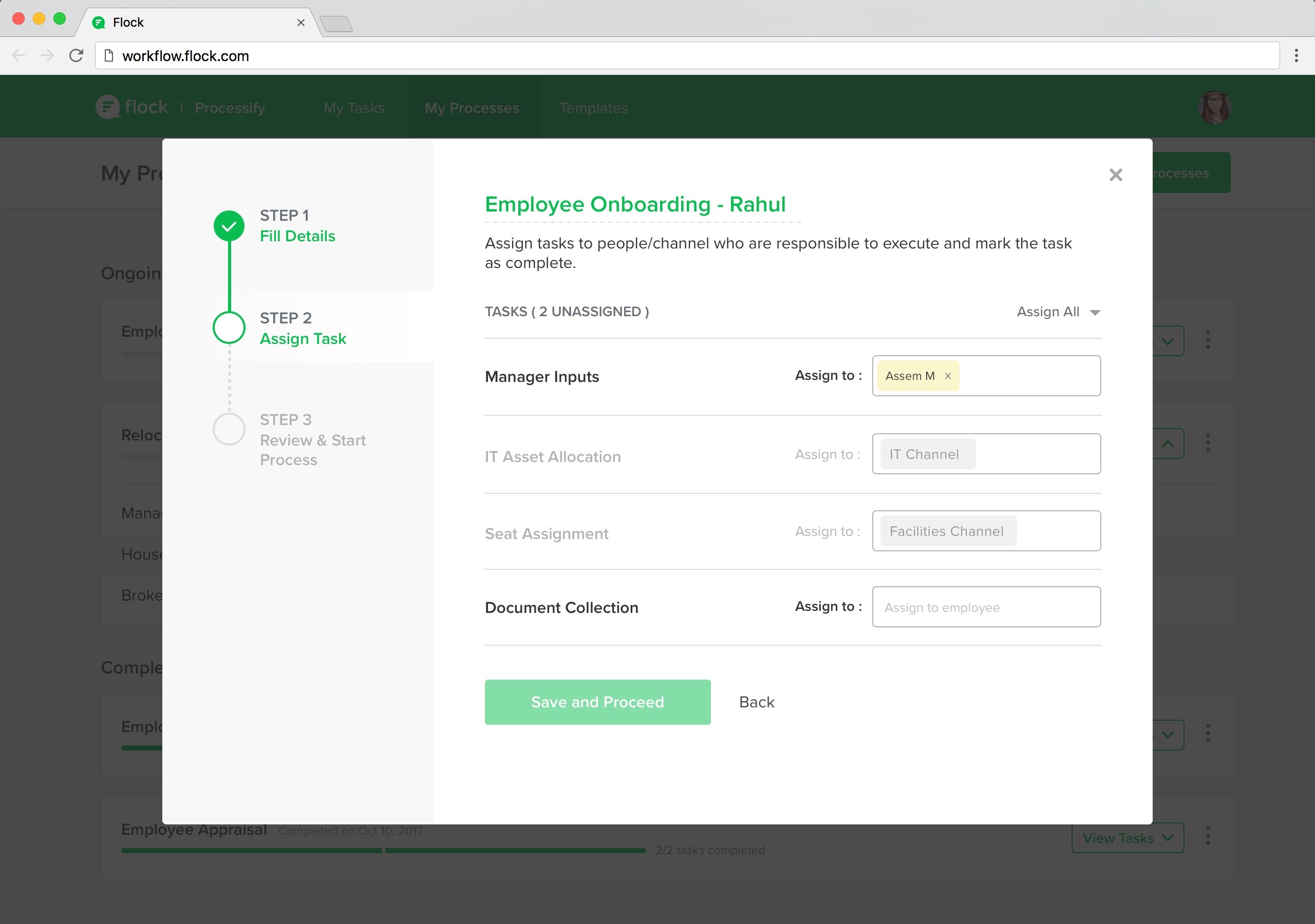 Flock Process Automation App