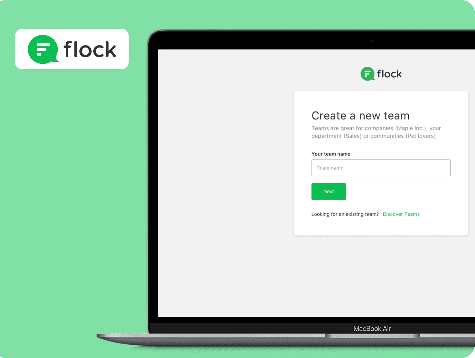 Flock Team Creation Flow